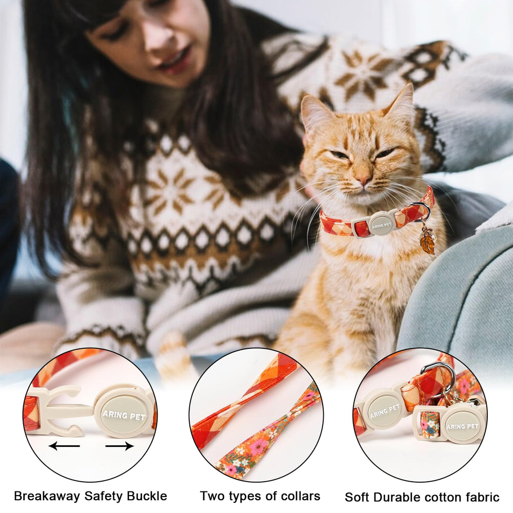 ARING PET collier porté par chat portrait confortable et repérable grâce à la clochette