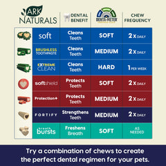ARK NATURALS chew dans une main illustrant l'échelle pour grandes races