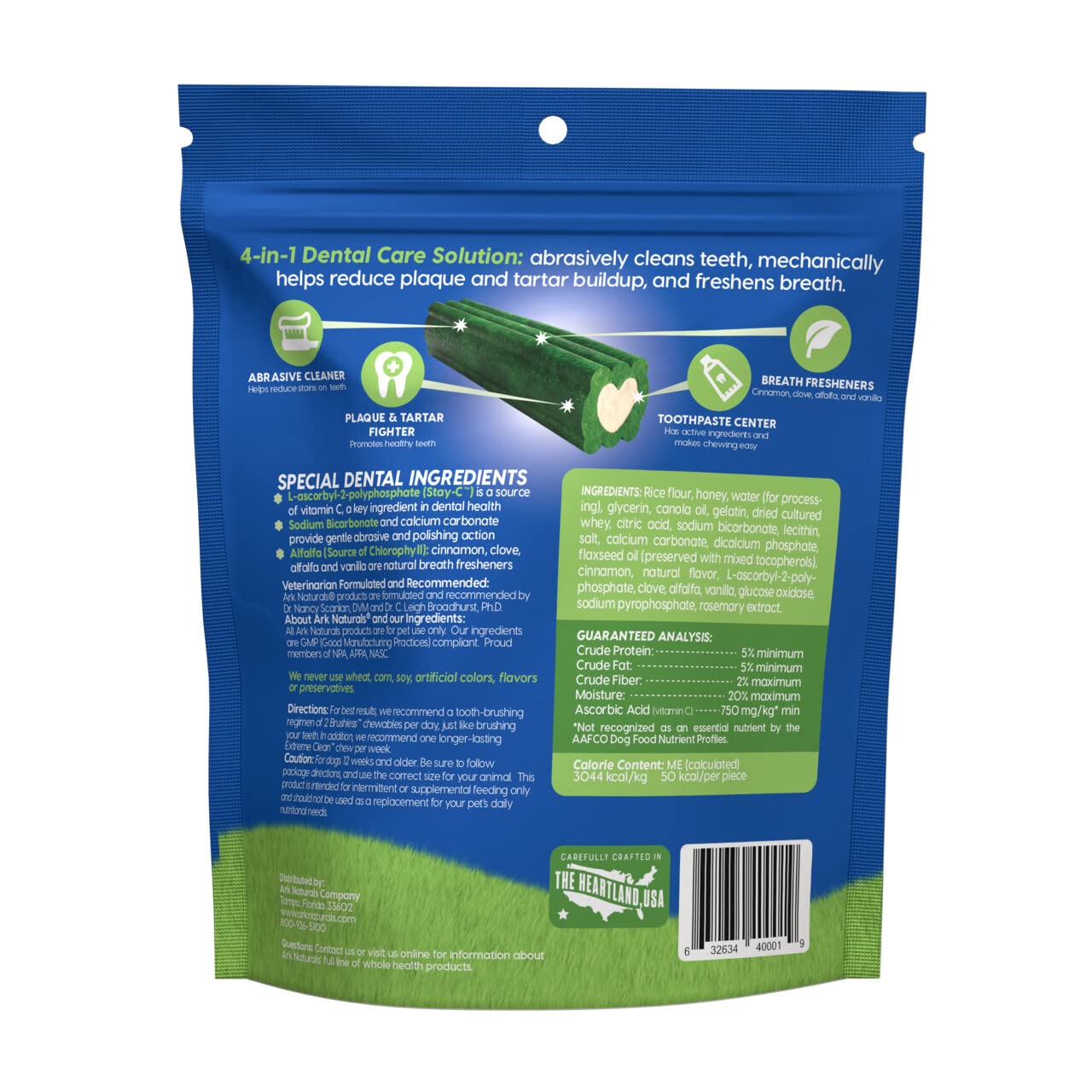 Ark Naturals gros plan texture extérieure qui frotte les dents