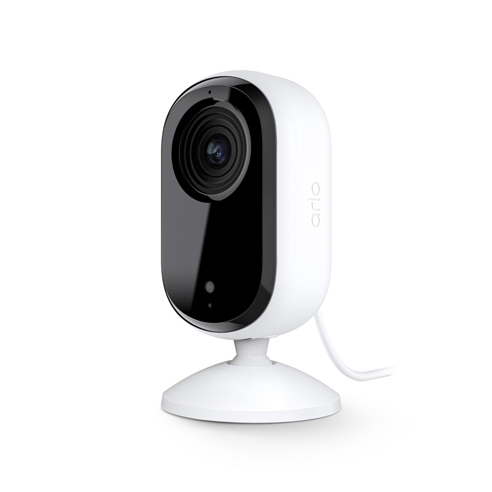 Arlo caméra intérieure vue frontale montrant design compact et intégration harmonieuse