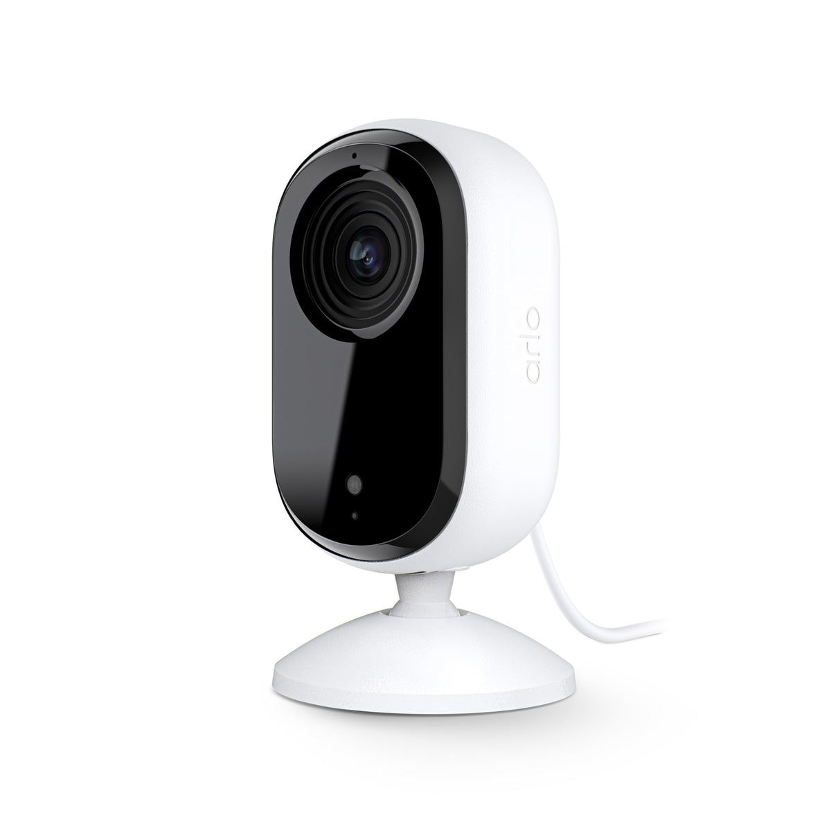 Arlo caméra intérieure vue frontale montrant design compact et intégration harmonieuse