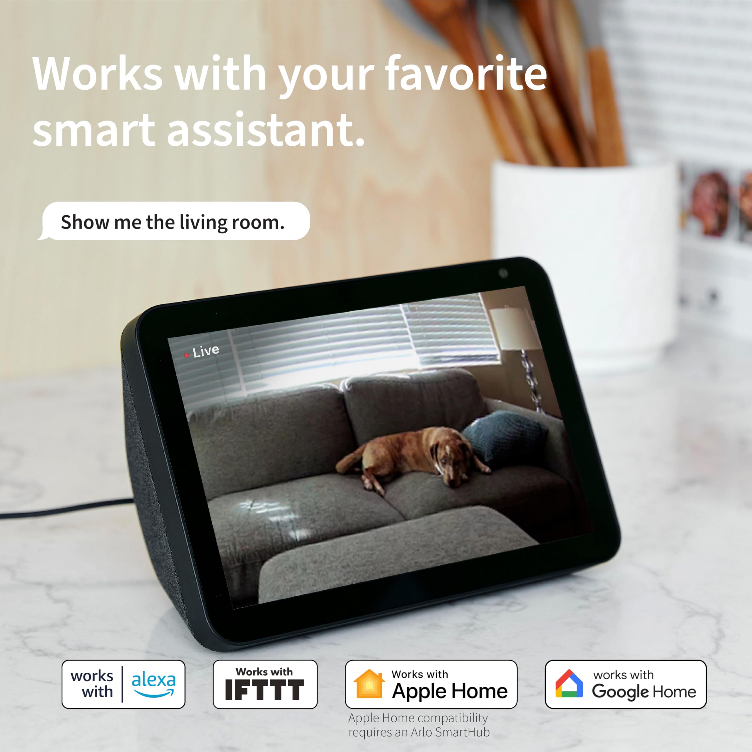 Arlo étiquette arrière affichant ports et spécifications pour configuration filaire