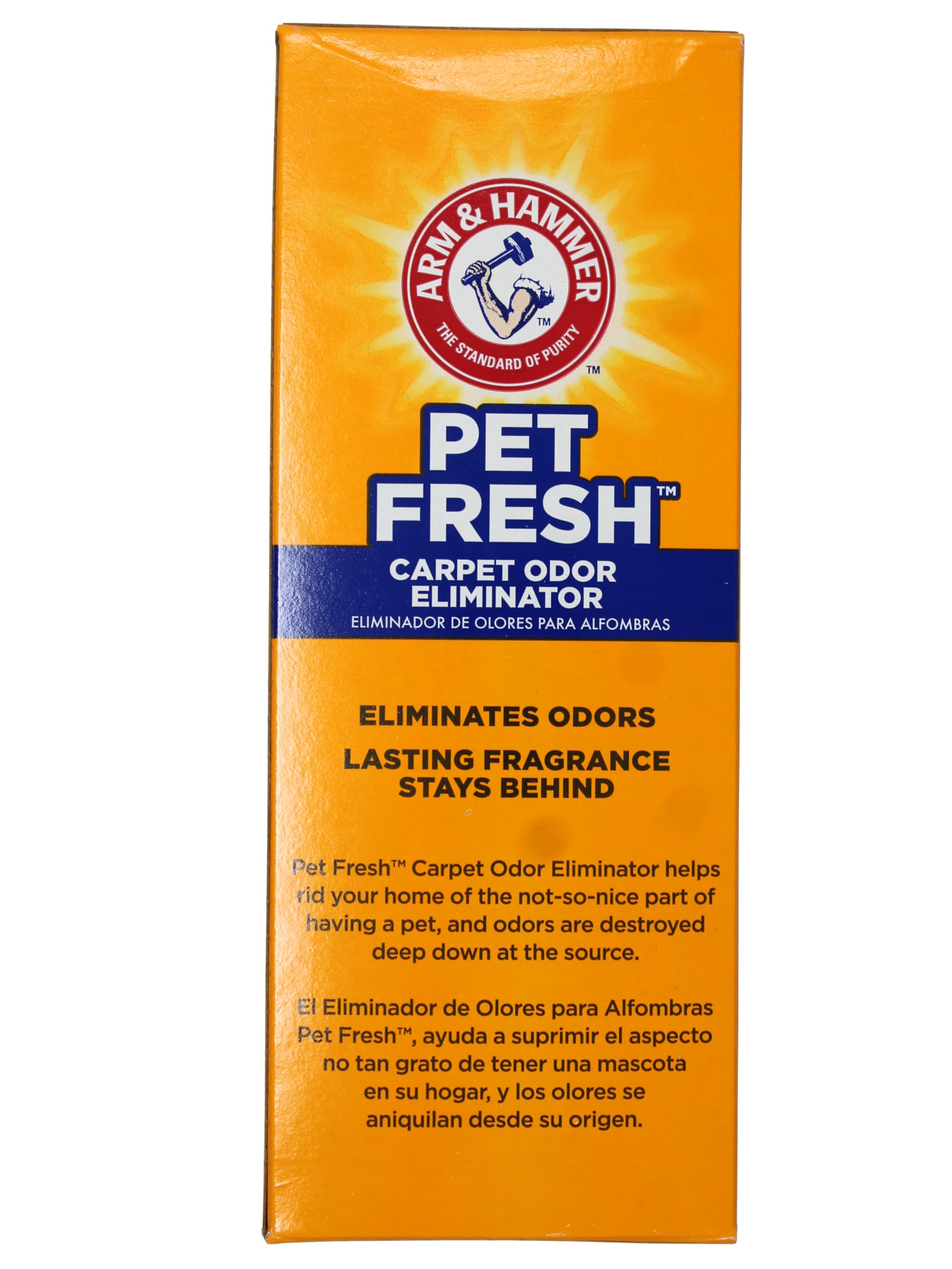 ARM & HAMMER saupoudrage sur tapis en cours, montre facilité d'application