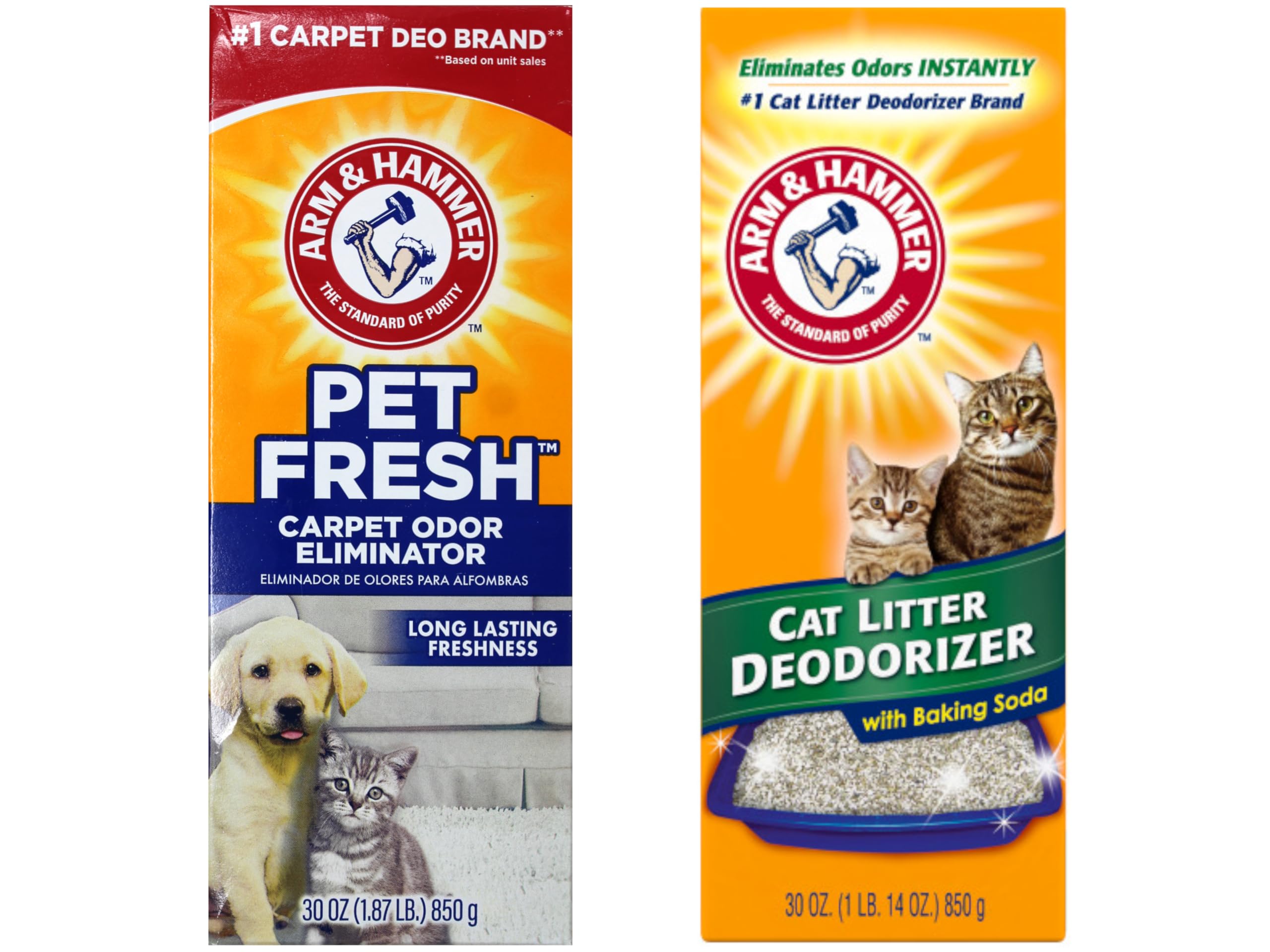 ARM & HAMMER vue avant du kit avec packagings, montre valeur et contenu