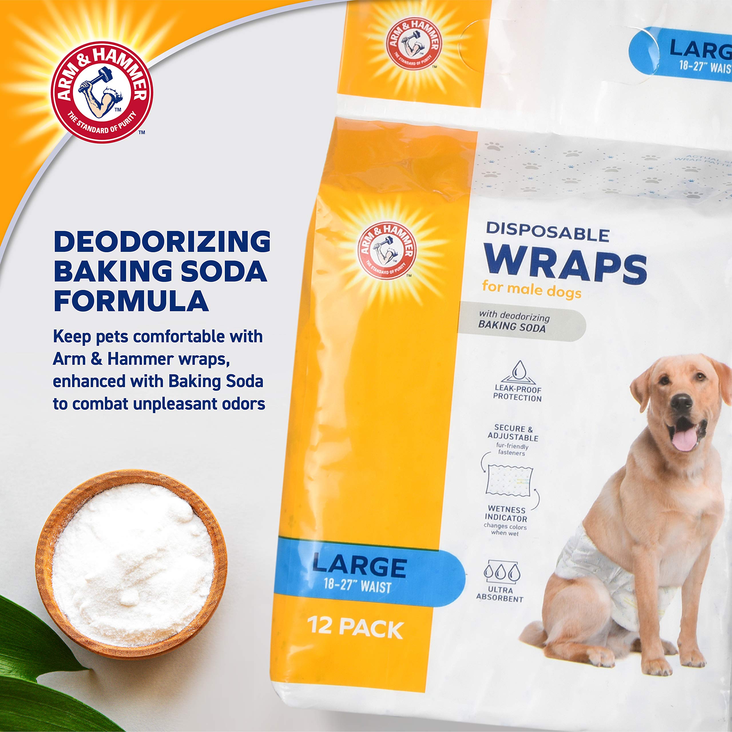 ARM & HAMMER fermeture velcro ajustable maintien sûr et confortable