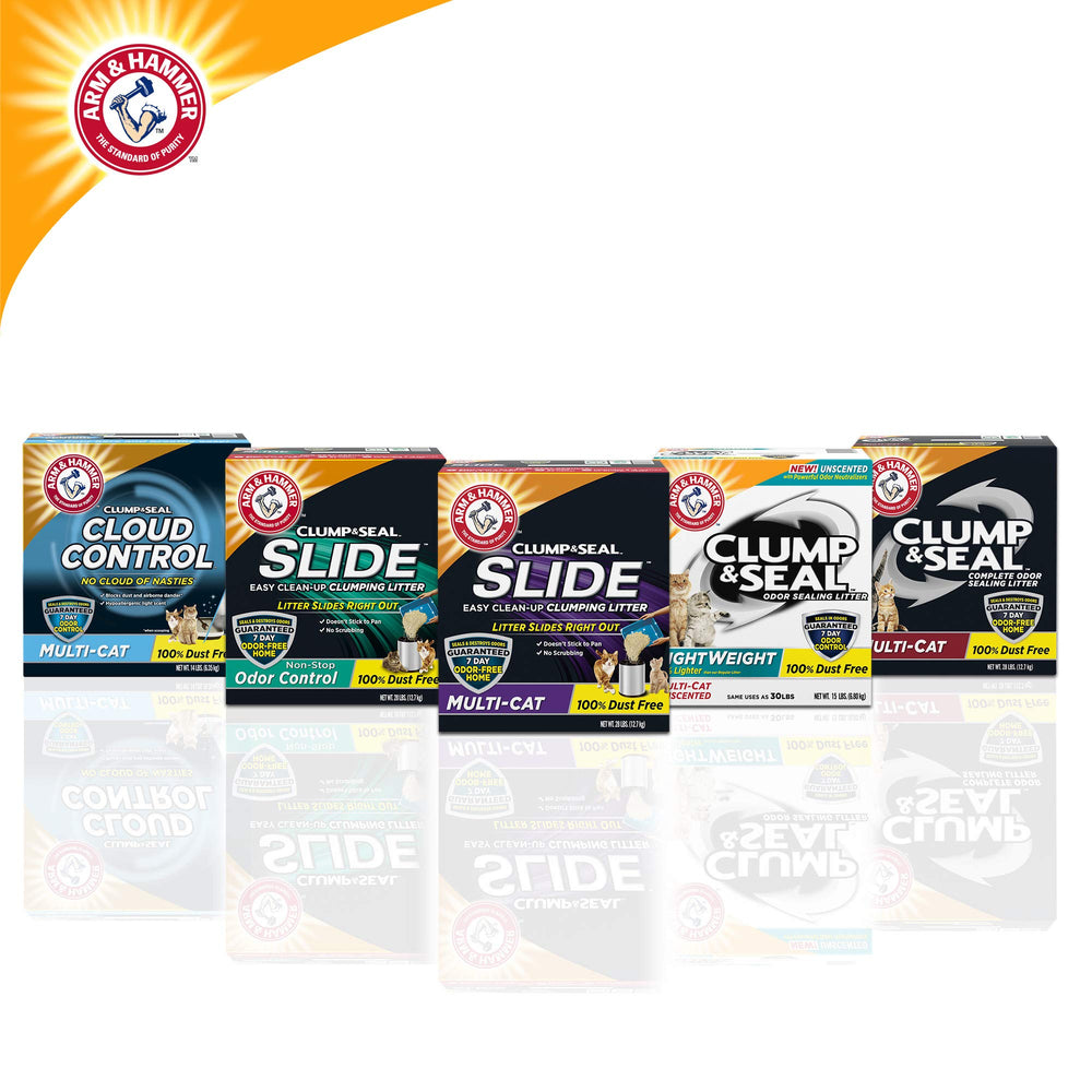 ARM & HAMMER scoop montrant ramassage d'agglomérats faciles