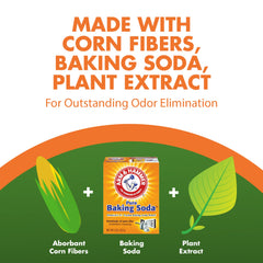 ARM & HAMMER gros plan texture montrant fibres naturelles et absorption
