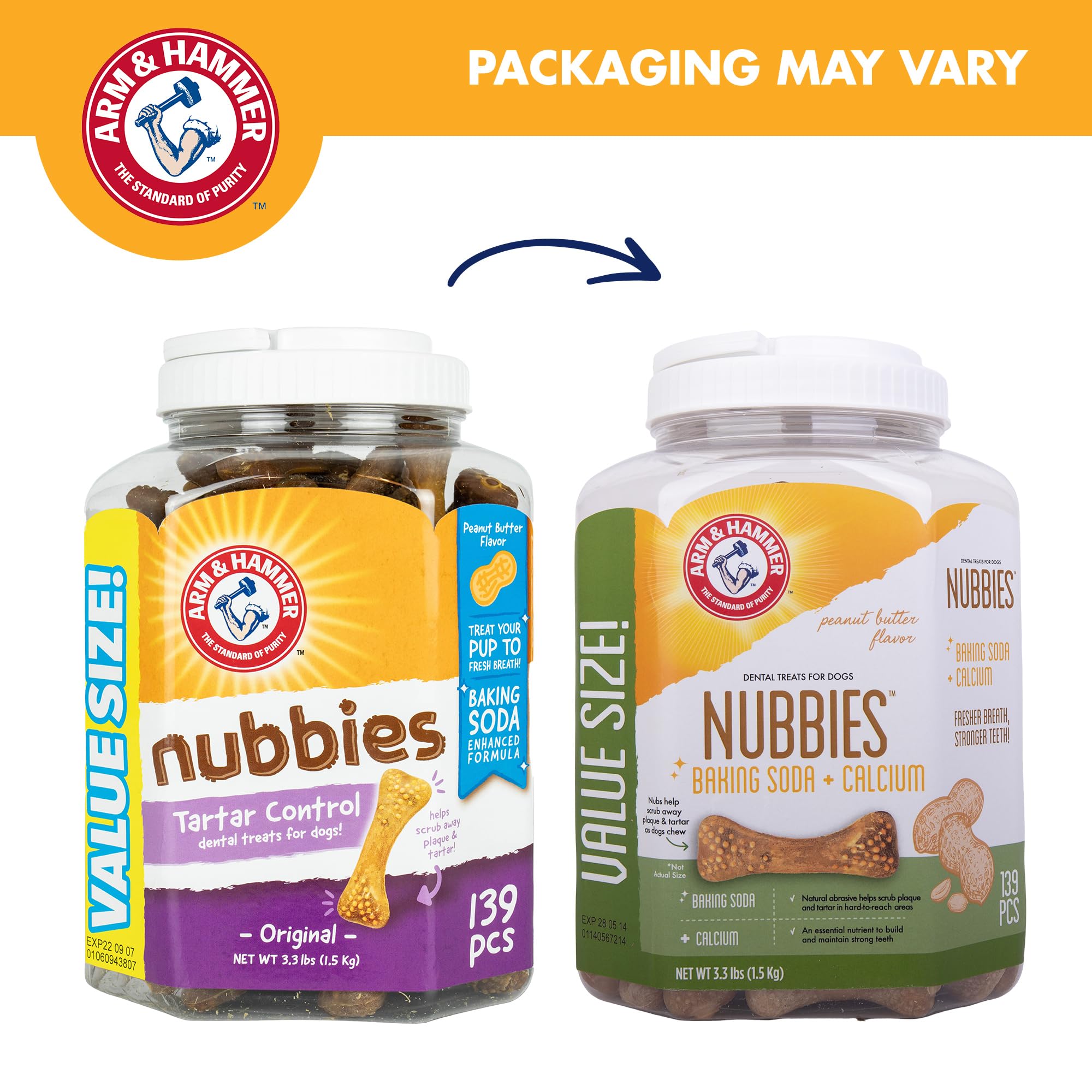 Arm & Hammer gros plan texture nubbies montrant contact nettoyant des dents