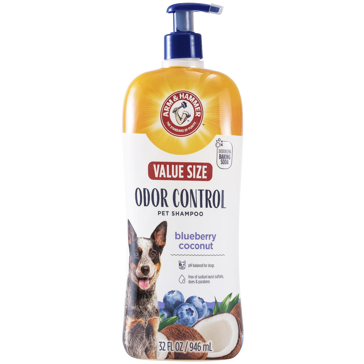 Arm & Hammer flacon avant montrant taille 32 oz et bouchon pratique
