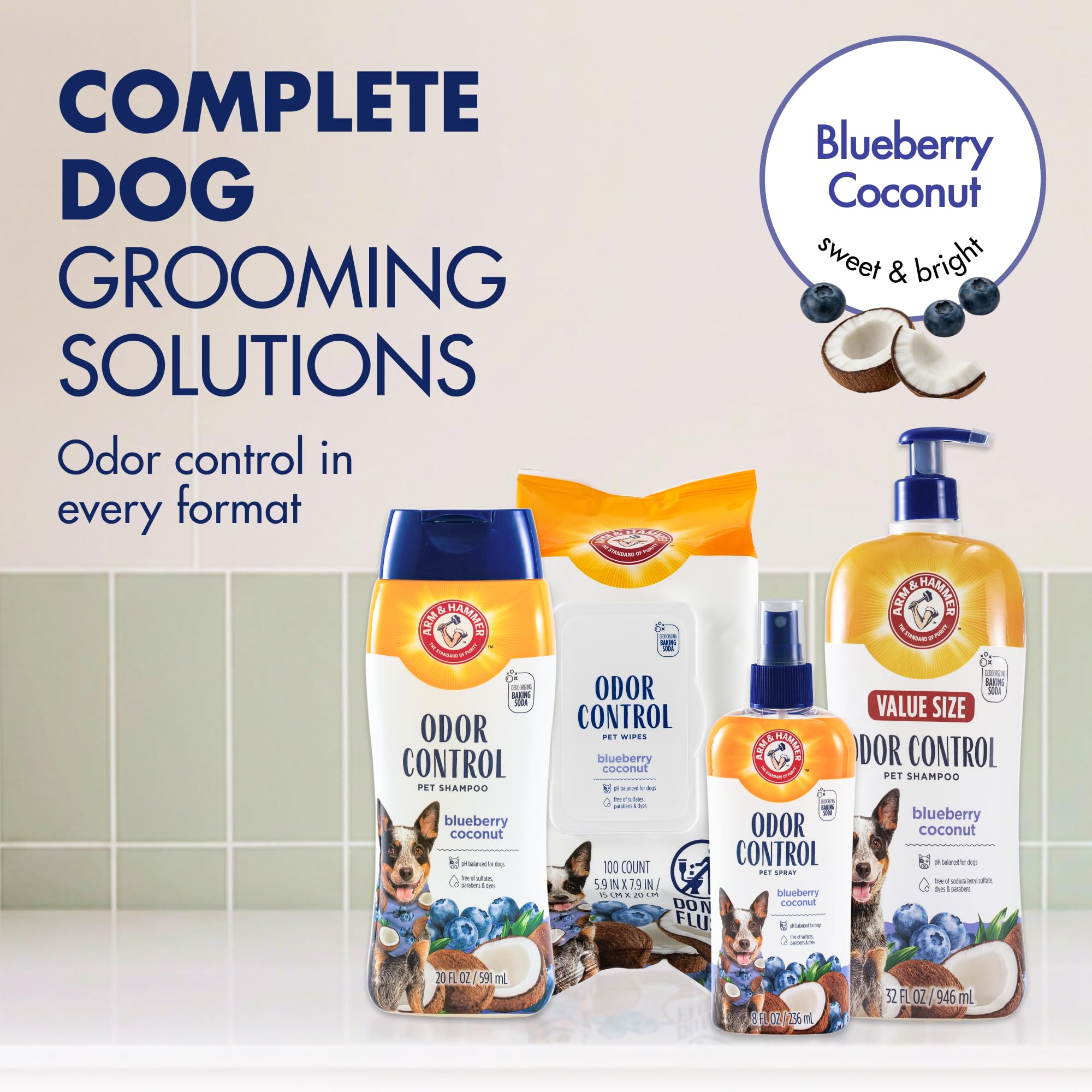 Pelage brillant après lavage avec Arm & Hammer montrant réduction d’odeurs