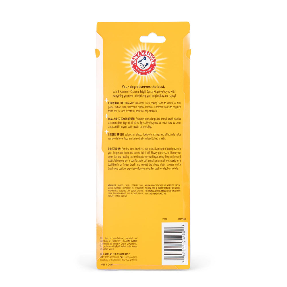 Arm & Hammer scène lifestyle avec chiot acceptant le brossage, routine apaisante