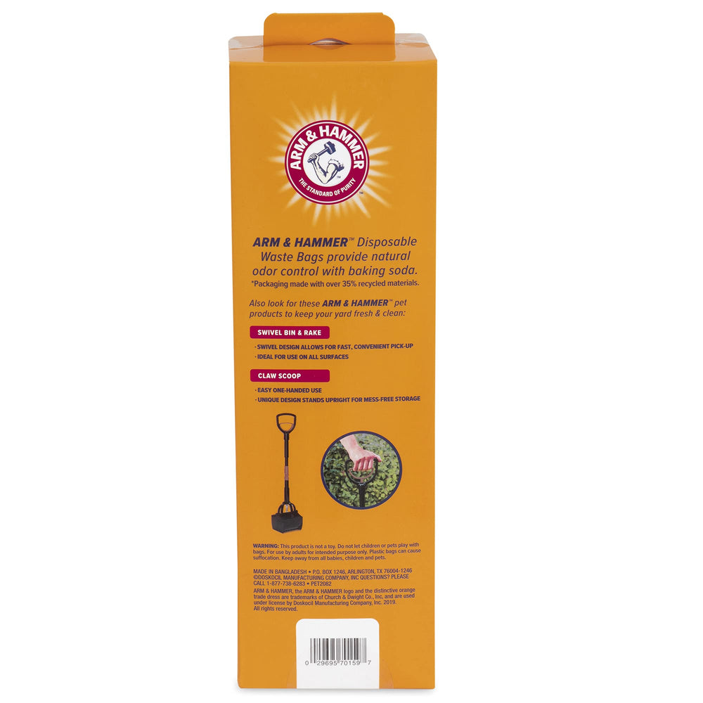 Arm & Hammer gros plan sur la texture du sac montre durabilité