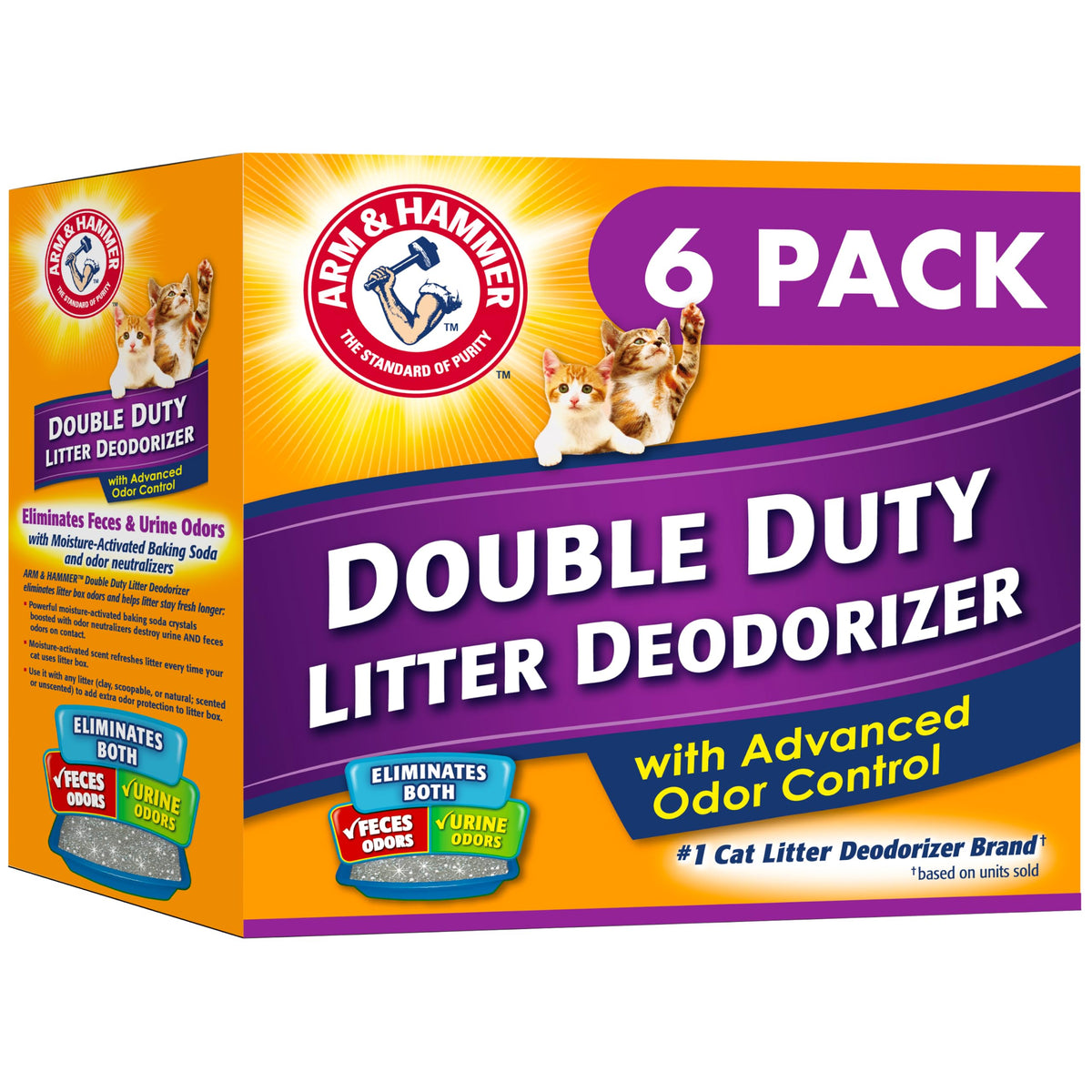 ARM & HAMMER vue avant du flacon montrant l'emballage et l'usage pratique