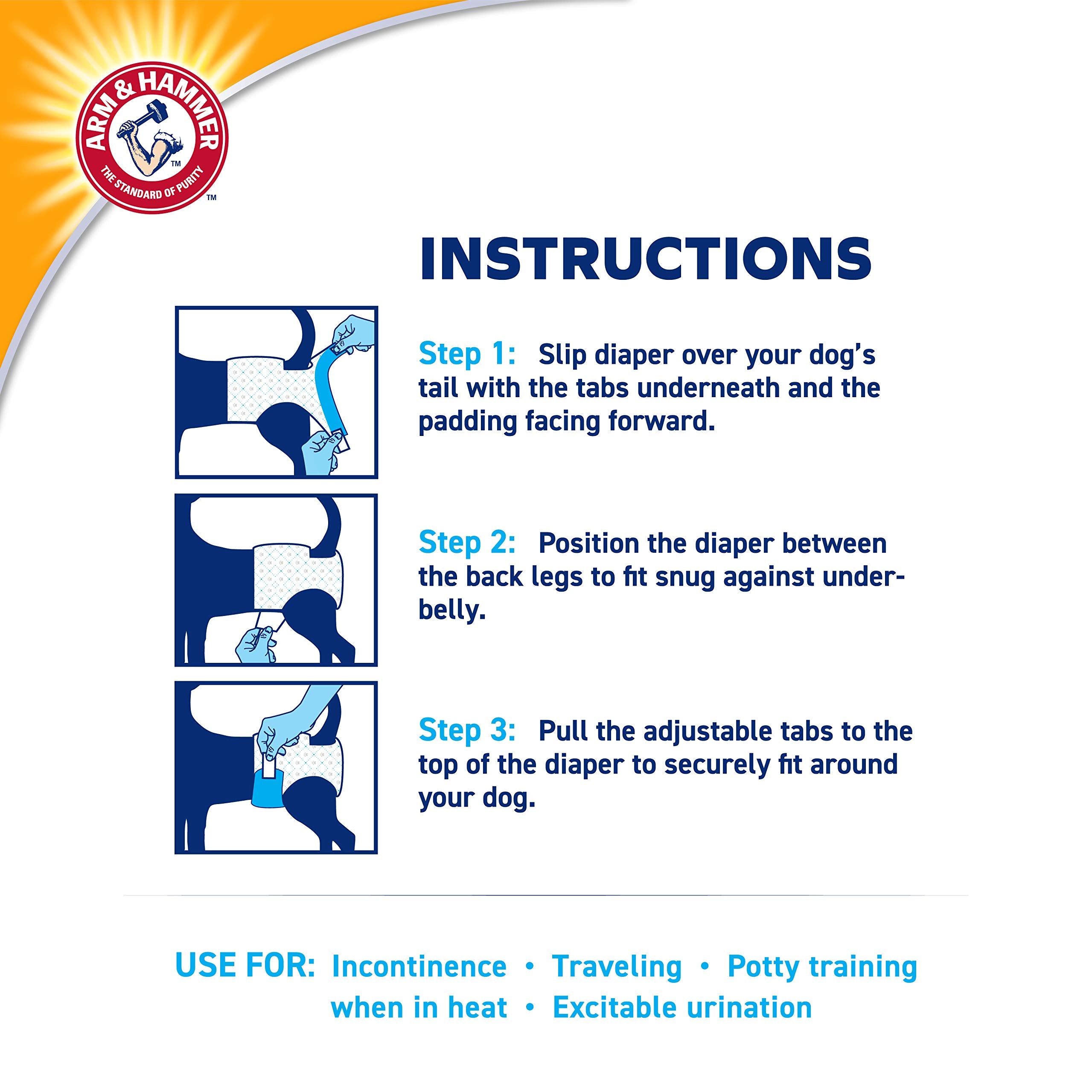 ARM & HAMMER couche à l'échelle comparée à un objet pour dimensionner