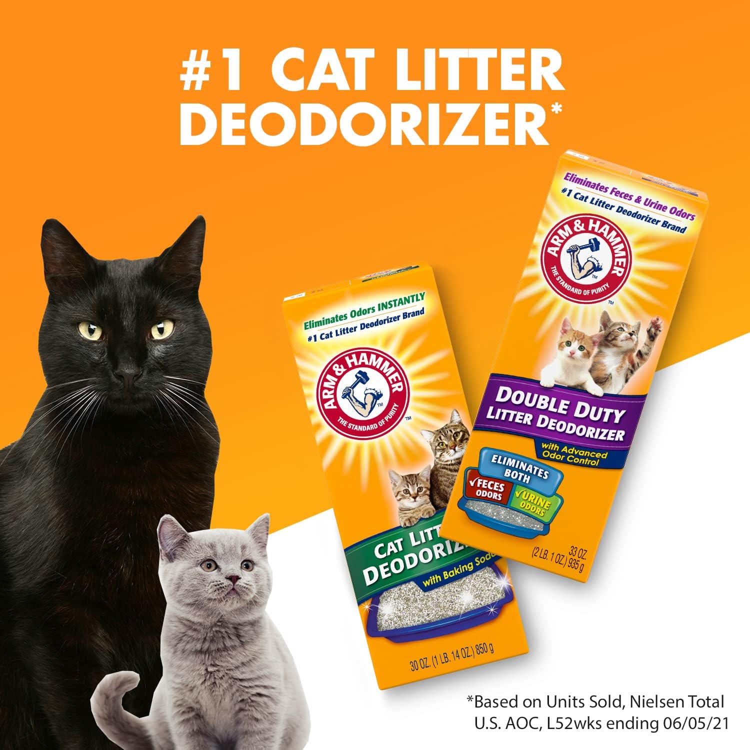 ARM & HAMMER gros plan sur cristaux montrant texture absorbante efficace