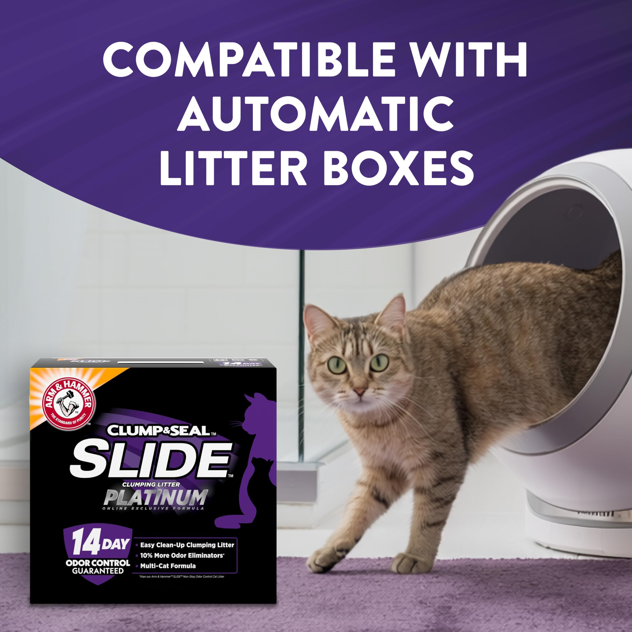 ARM & HAMMER litière dans bac robotique compatible sans obstructions