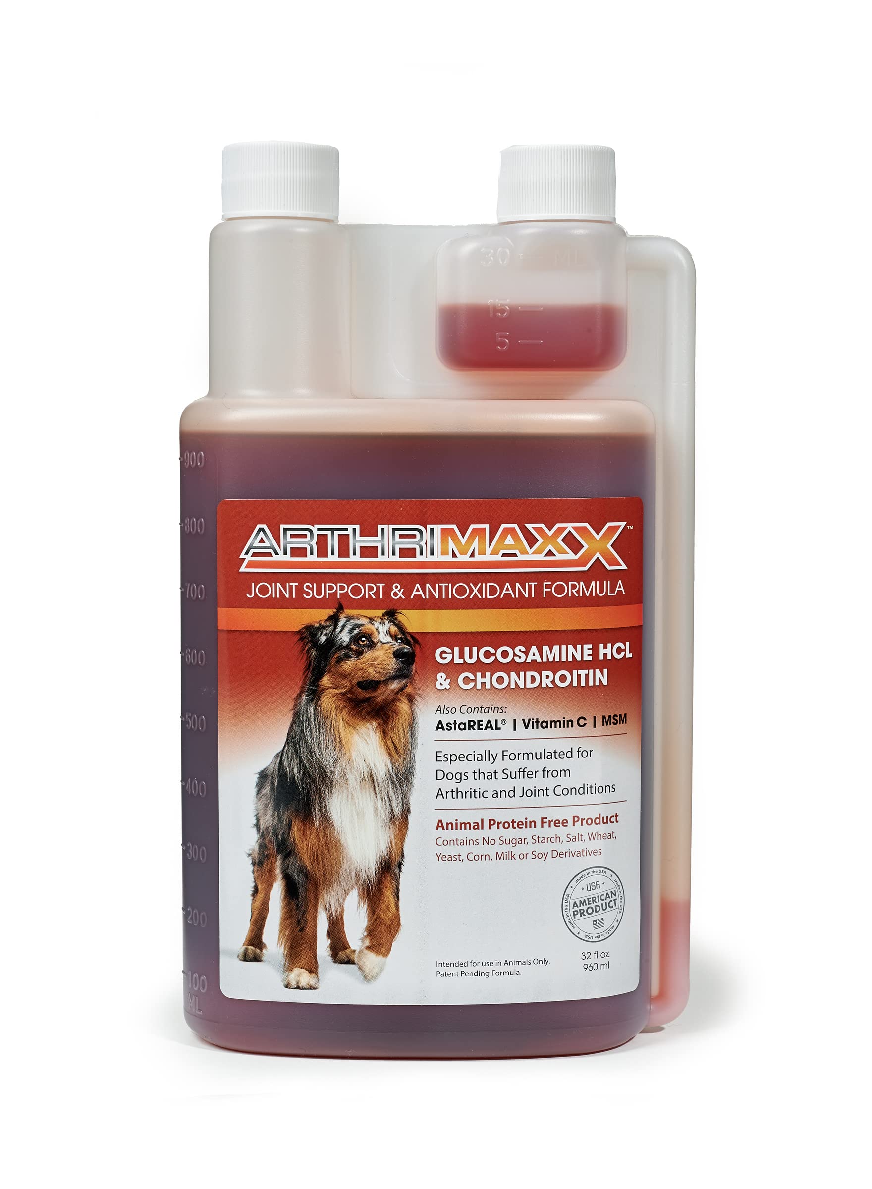 ArthriMAXX flacon en position versement démontrant dose précise