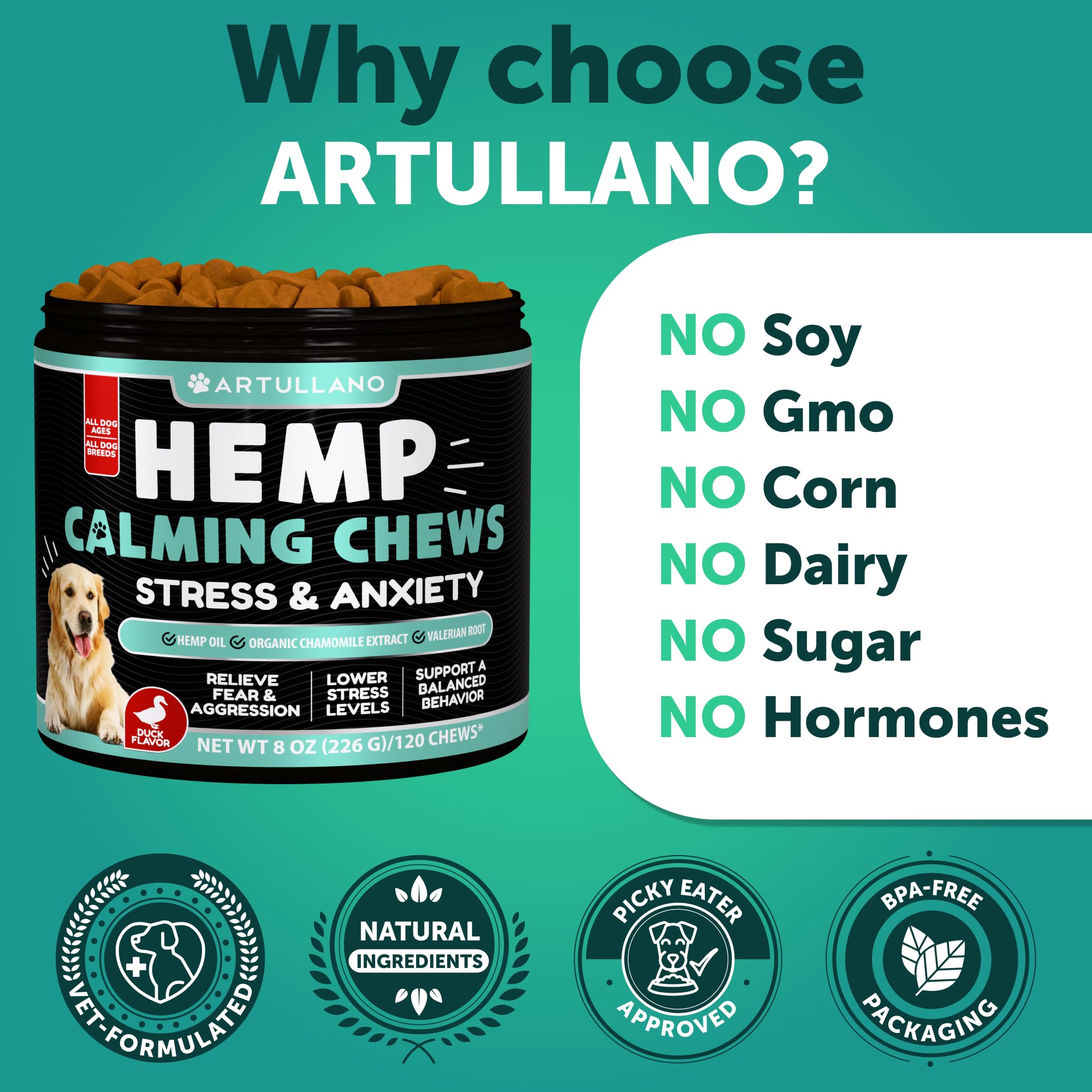 Artullano étiquette ingrédients naturels listés, transparence et confiance