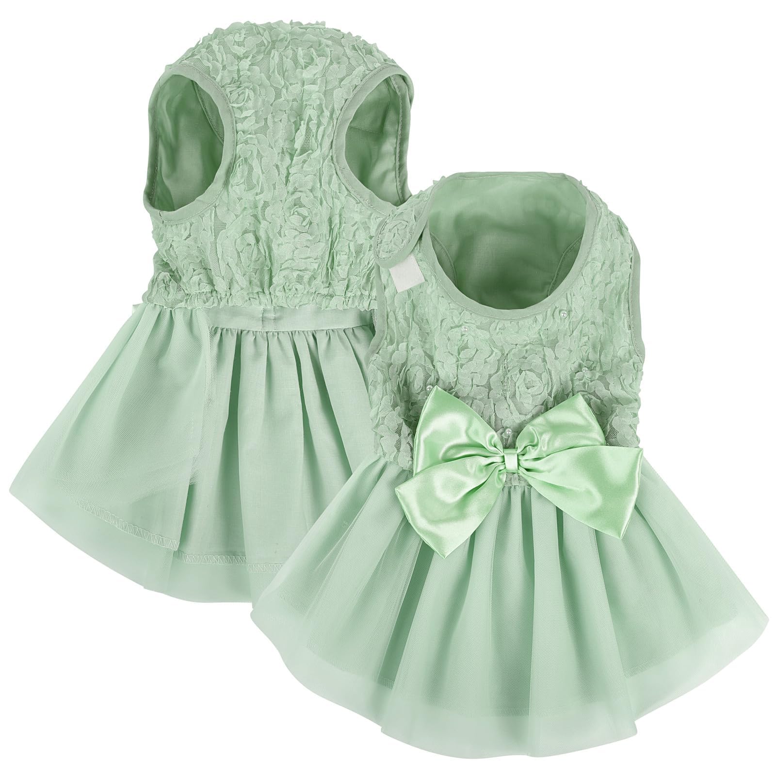 ASENKU robe chien verte vue avant élégante et confortable
