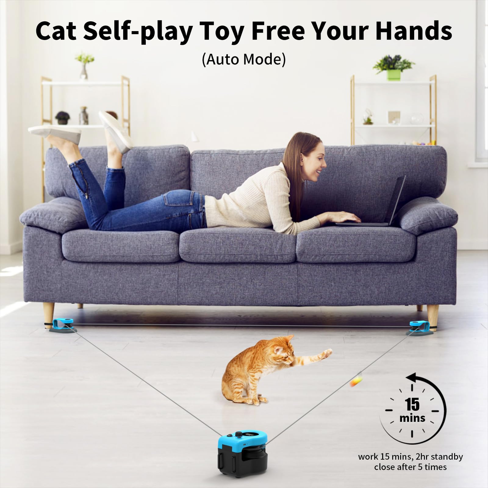 AsFrost en action rotation montrant le mouvement, encourage l'exercice du chat