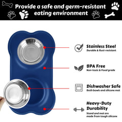 AsFrost gamelles en usage chien illustrant anti-dérapant et repas propre