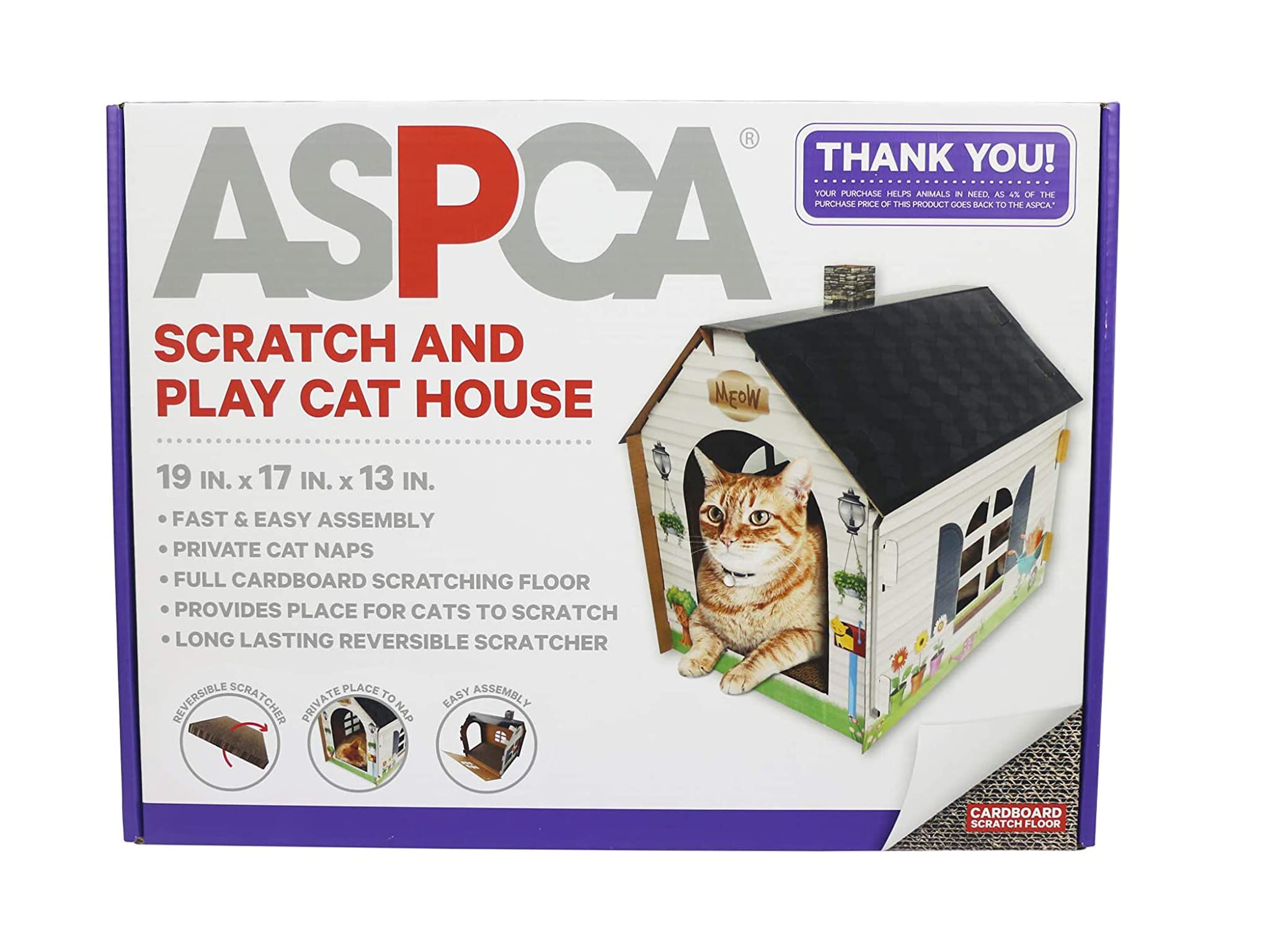 ASPCA chat à l'intérieur illustrant le refuge et la détente