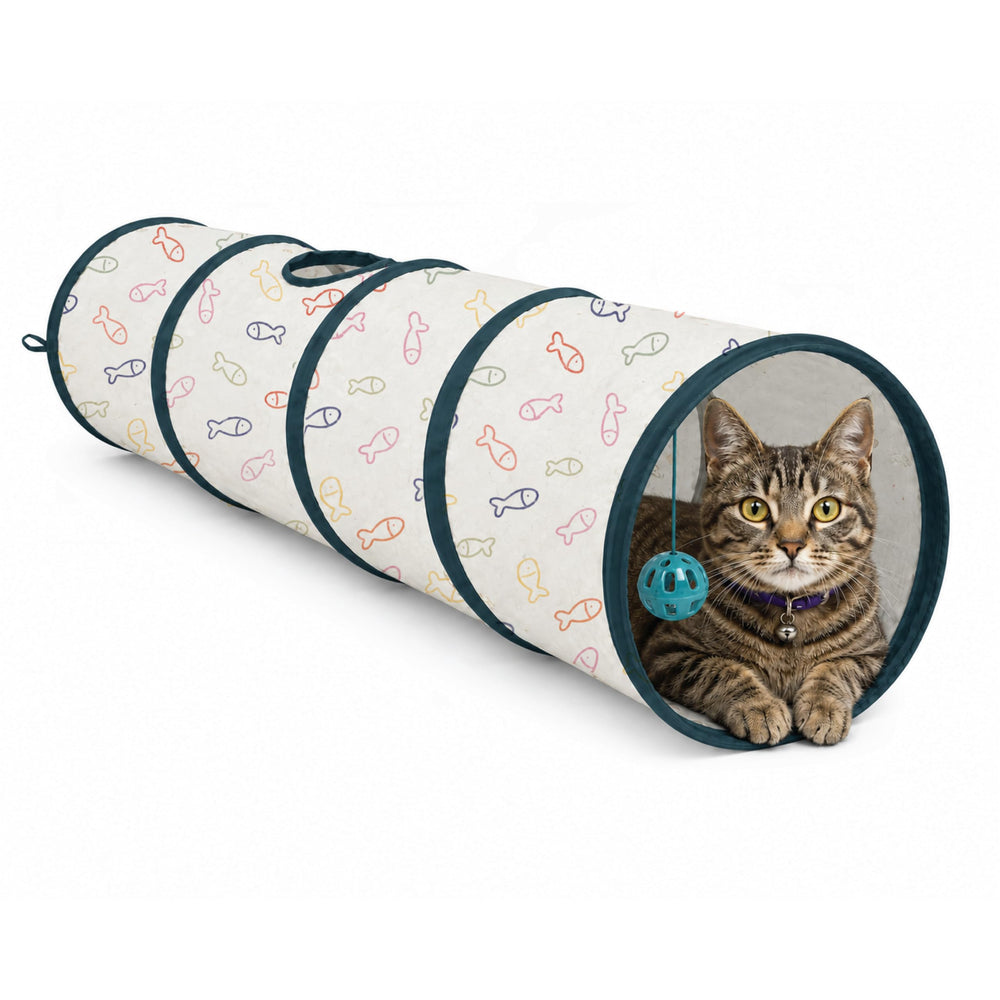 ASPCA tunnel face avant montrant l’entrée et design à poissons pour attirer