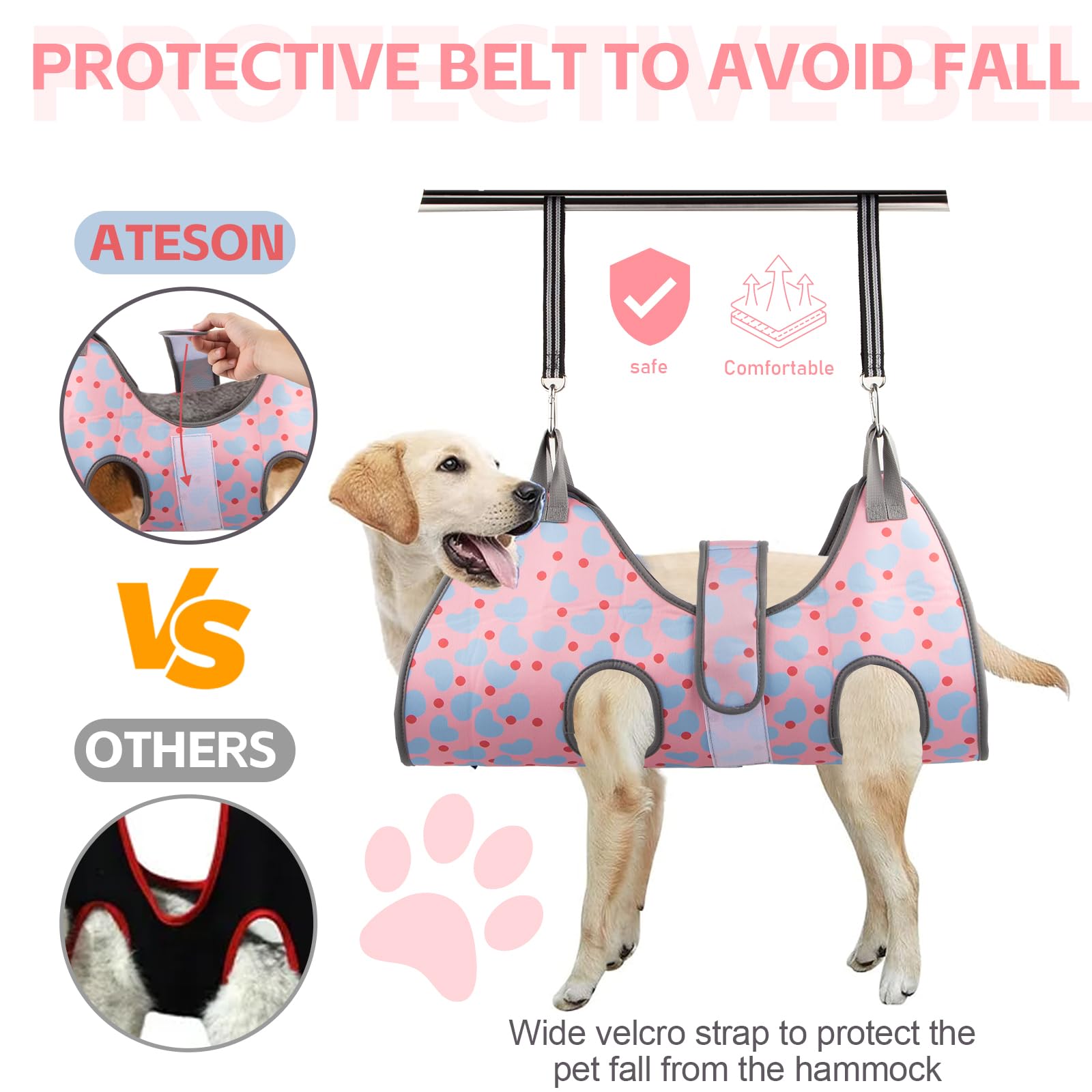 ATESON gros plan mesh 3D respirant, confort et ventilation pour l’animal
