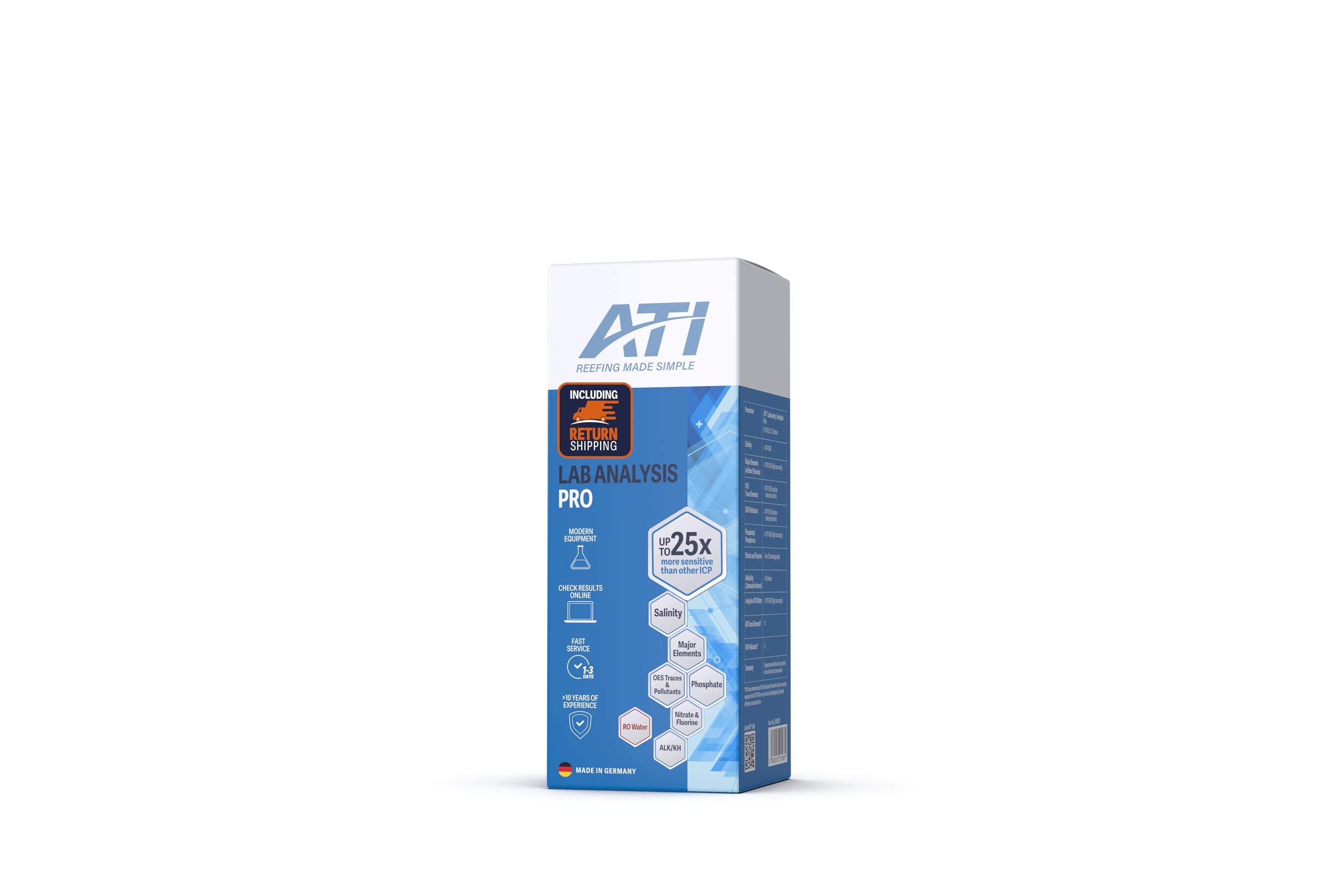 ATI kit ICP Pro emballage montrant vials et codes-barres pour diagnostic précis