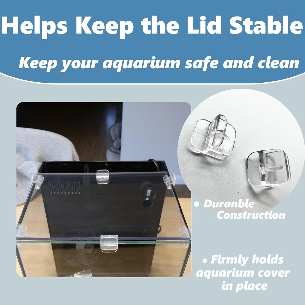 auaurly clips en usage sur aquarium sans rebord réduisant évaporation