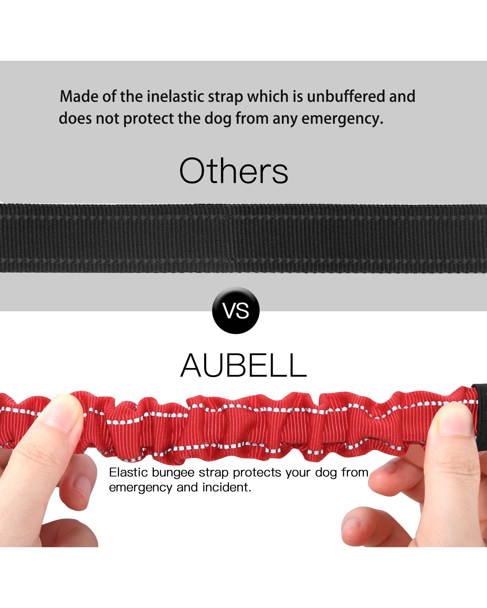 AUBELL chien assis attaché avec confort, réduit les distractions