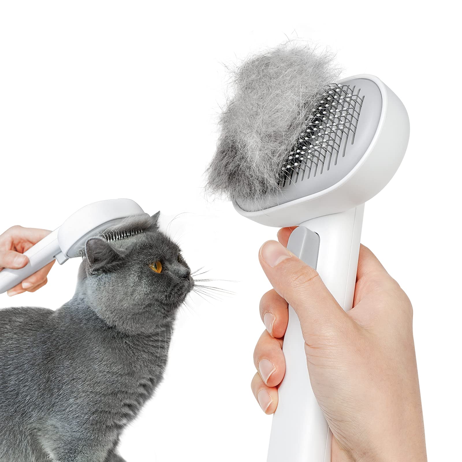 Aumuca vue avant de la brosse montrant la tête et la poignée, praticité immédiate