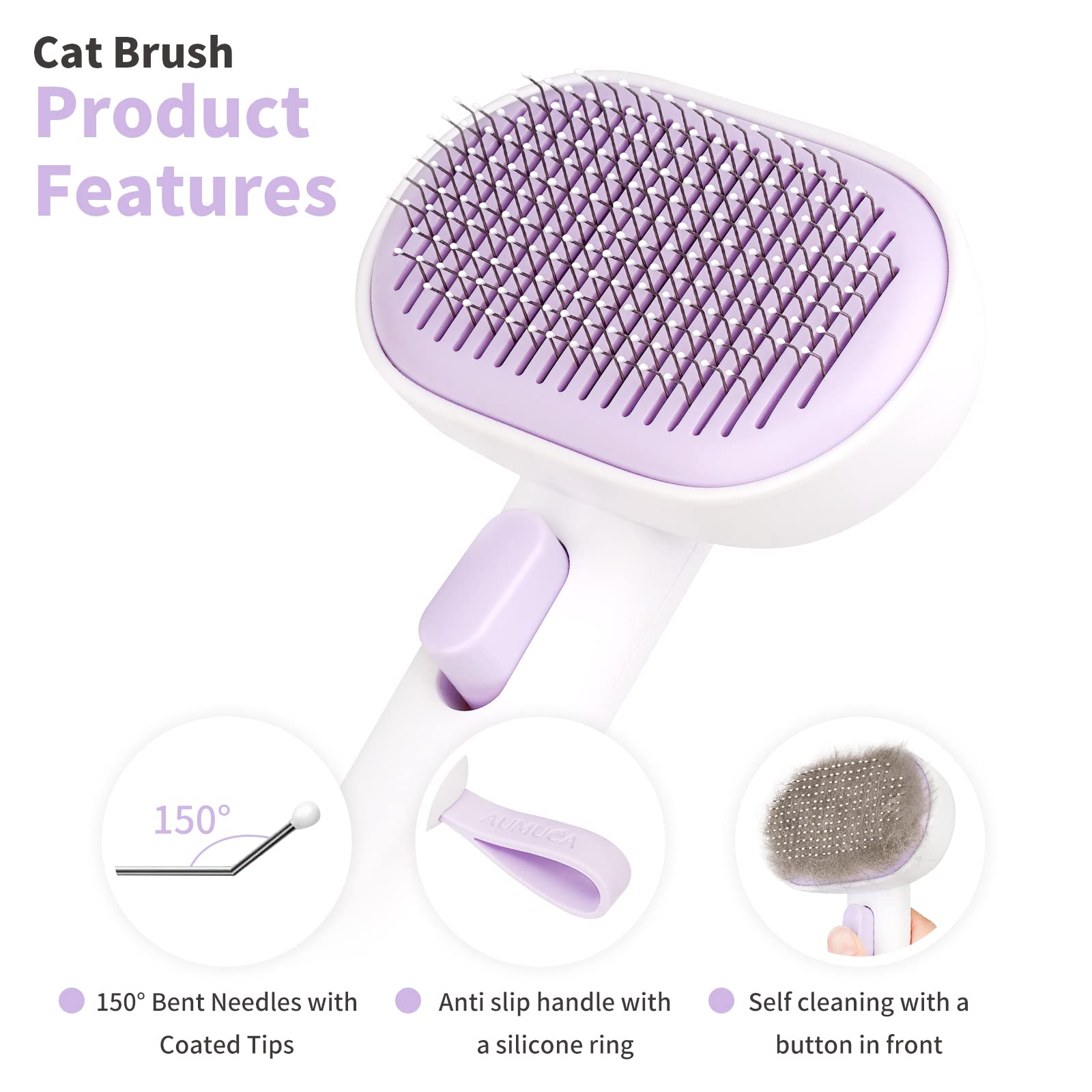 Aumuca manche ergonomique violet offrant prise antidérapante et confort