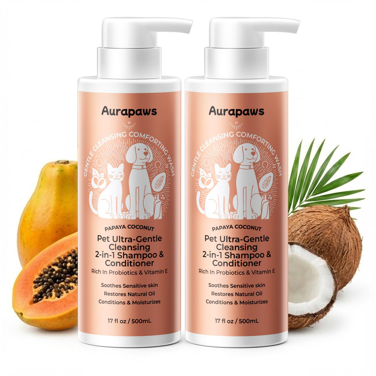 Aurapaws packaging avant avec pompe pour distribution facile