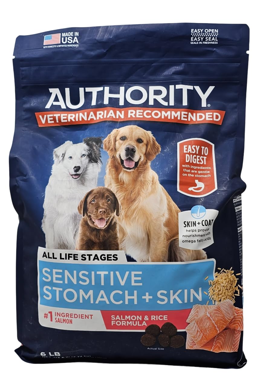 Authority sac 6 lb montrant l'emballage et informations produit, pratique à stocker