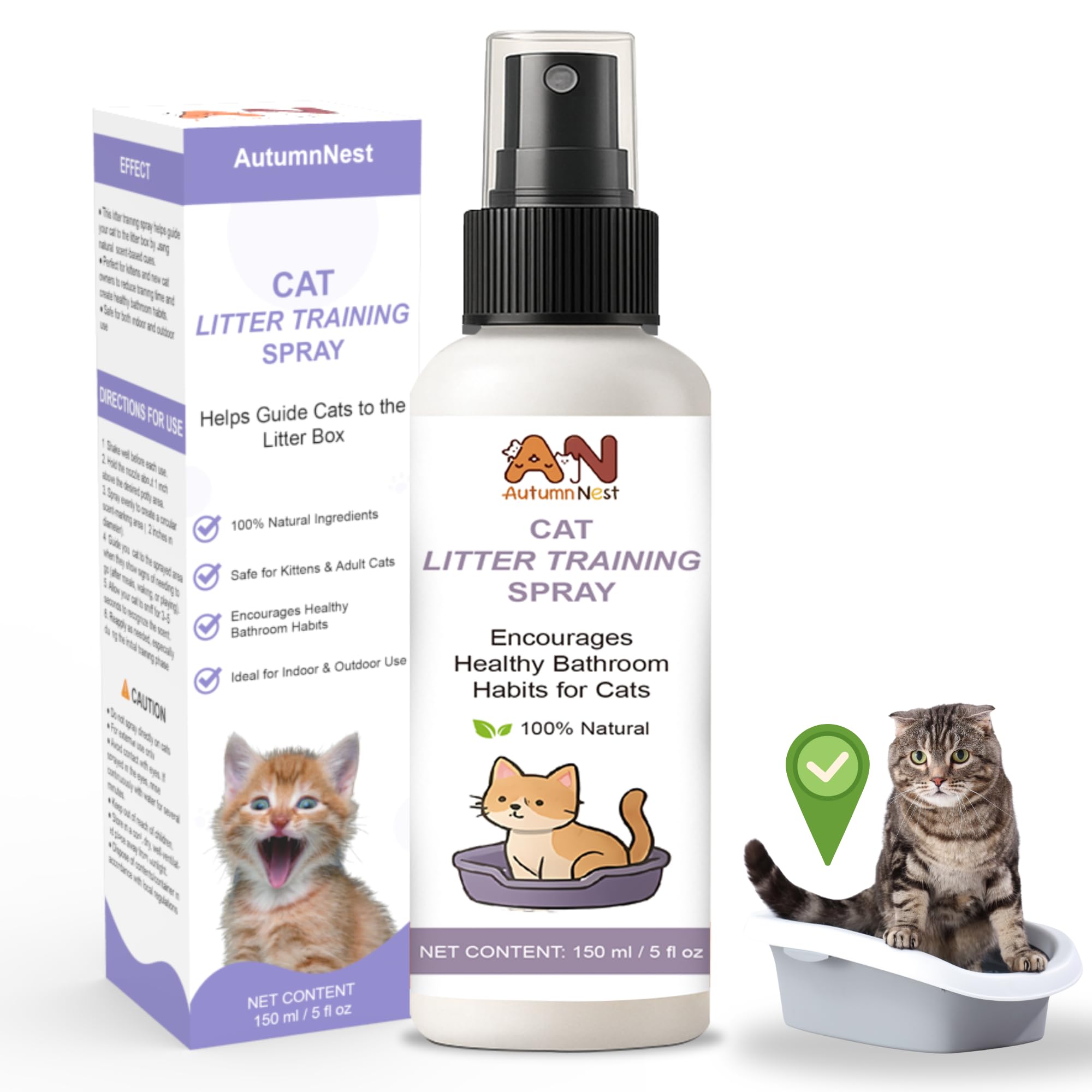 AutumnNest flacon 150 ml face montrant format pratique