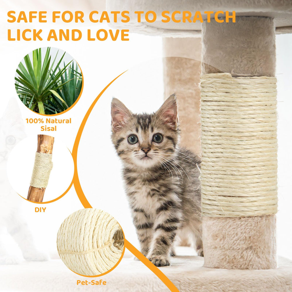 Gros plan sur texture sisal AUXMOTEC pour attirer le chat et résister aux griffes