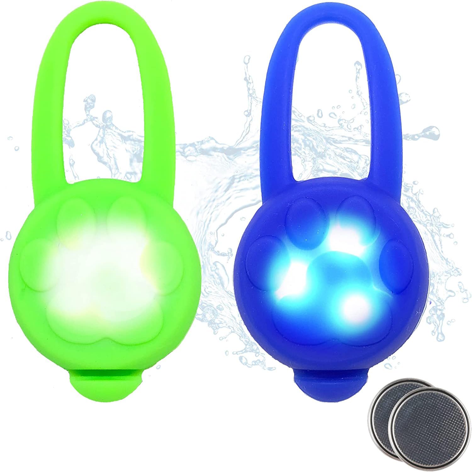 Avando lumière LED fixée sur collier la nuit améliorant visibilité lors des balades