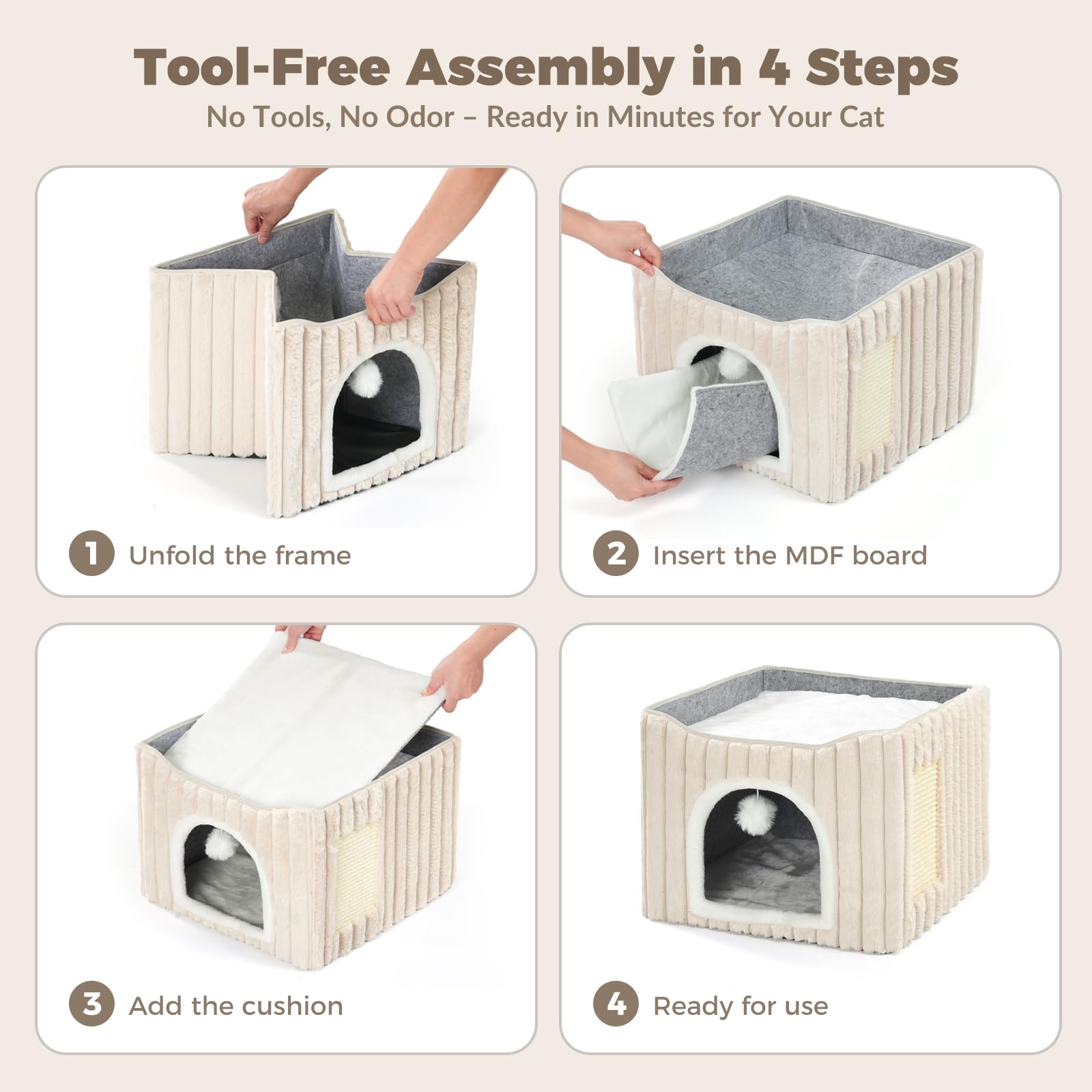 Avont structure pliable montrée repliée pour rangement gain de place