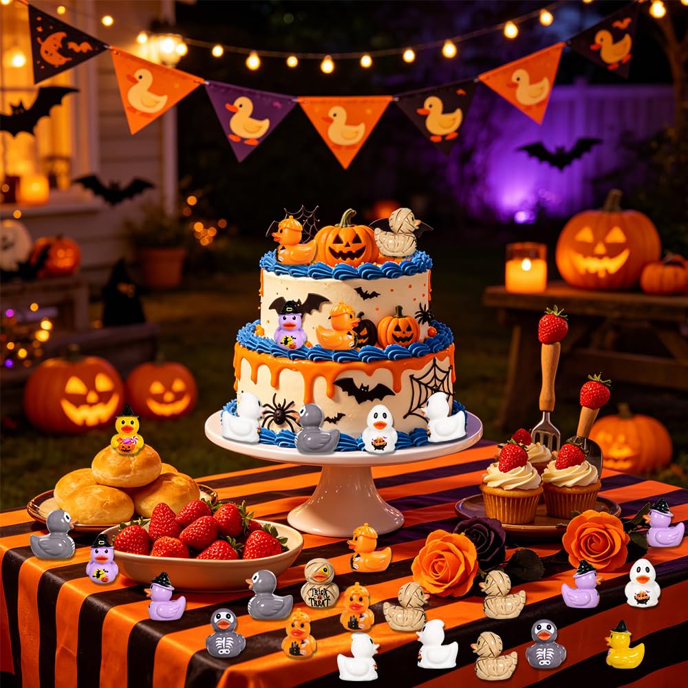 AWEELON détail des chapeaux et visages montrant motifs Halloween expressifs