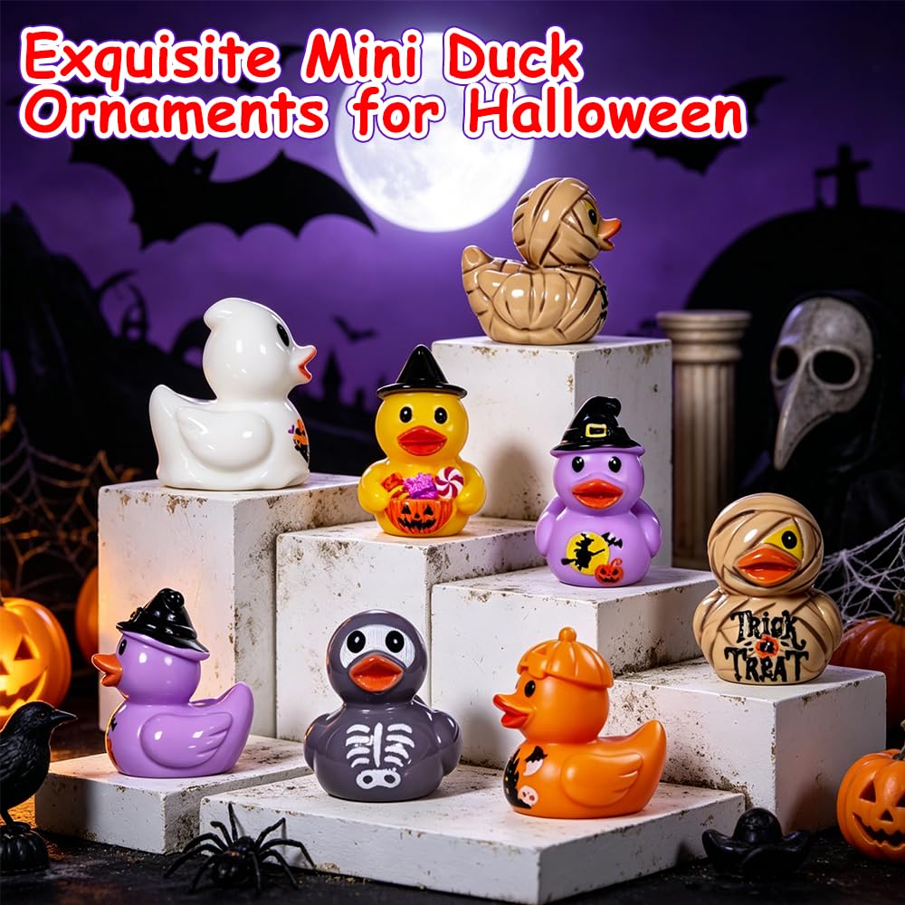 AWEELON ensemble de 60 mini canards disposés illustrant variété de styles pour décor