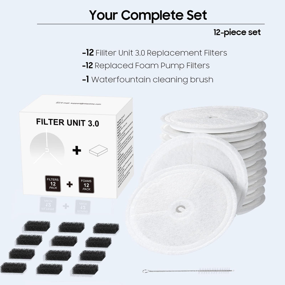 AWoHH ensemble 12 filtres et brosse pour entretien complet pratique