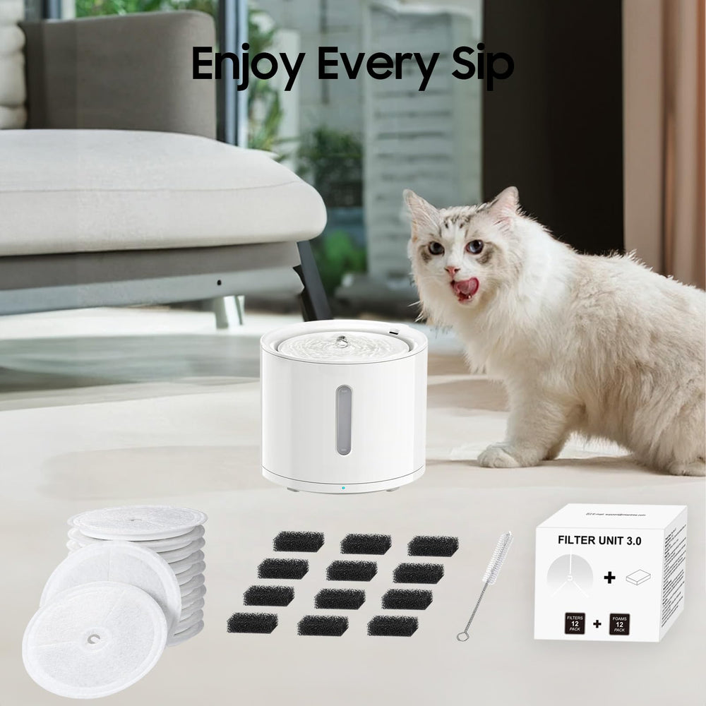 AWoHH fontaine en situation avec chat buvant eau propre et fraîche