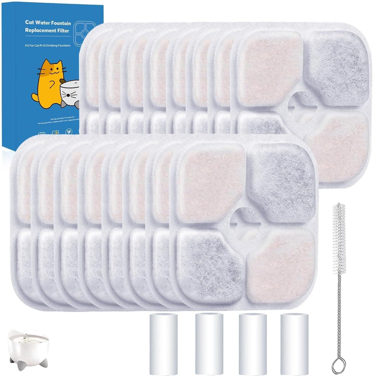 AWoHH emballage du kit de 16 filtres avec éléments inclus, facilite remplacements