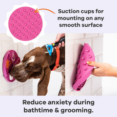 Awoo tapis fixé en baignoire apaisant le chien pendant le bain