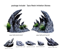 AWXZOM gros plan sur la texture en résine imitant la pierre pour réalisme esthétique