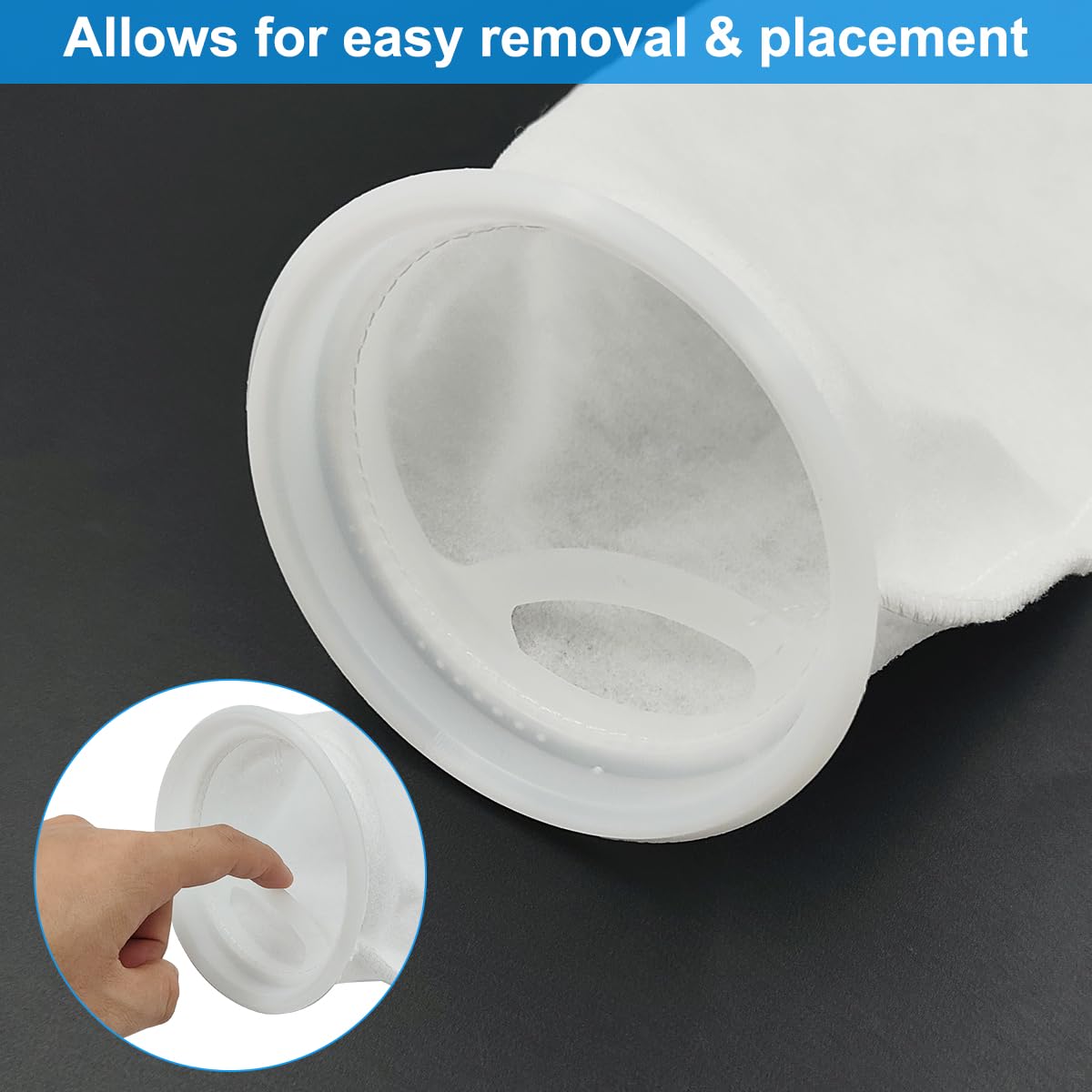 AYWFEY chaussette-filtre en usage dans un sump améliorant la clarté