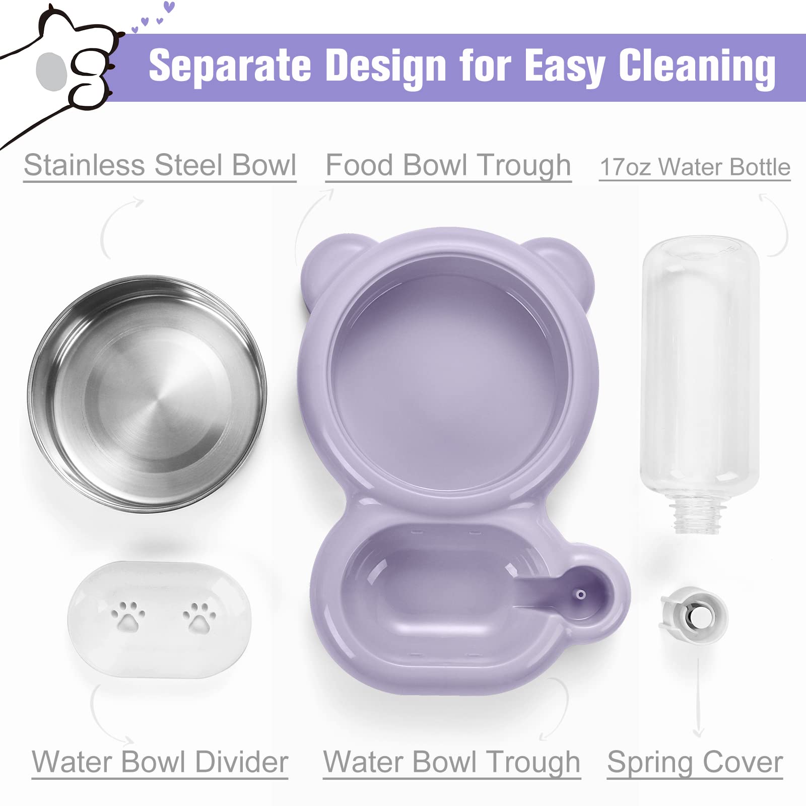 Azwraith réservoir d'eau violet côté, alimentation automatique sans pompe