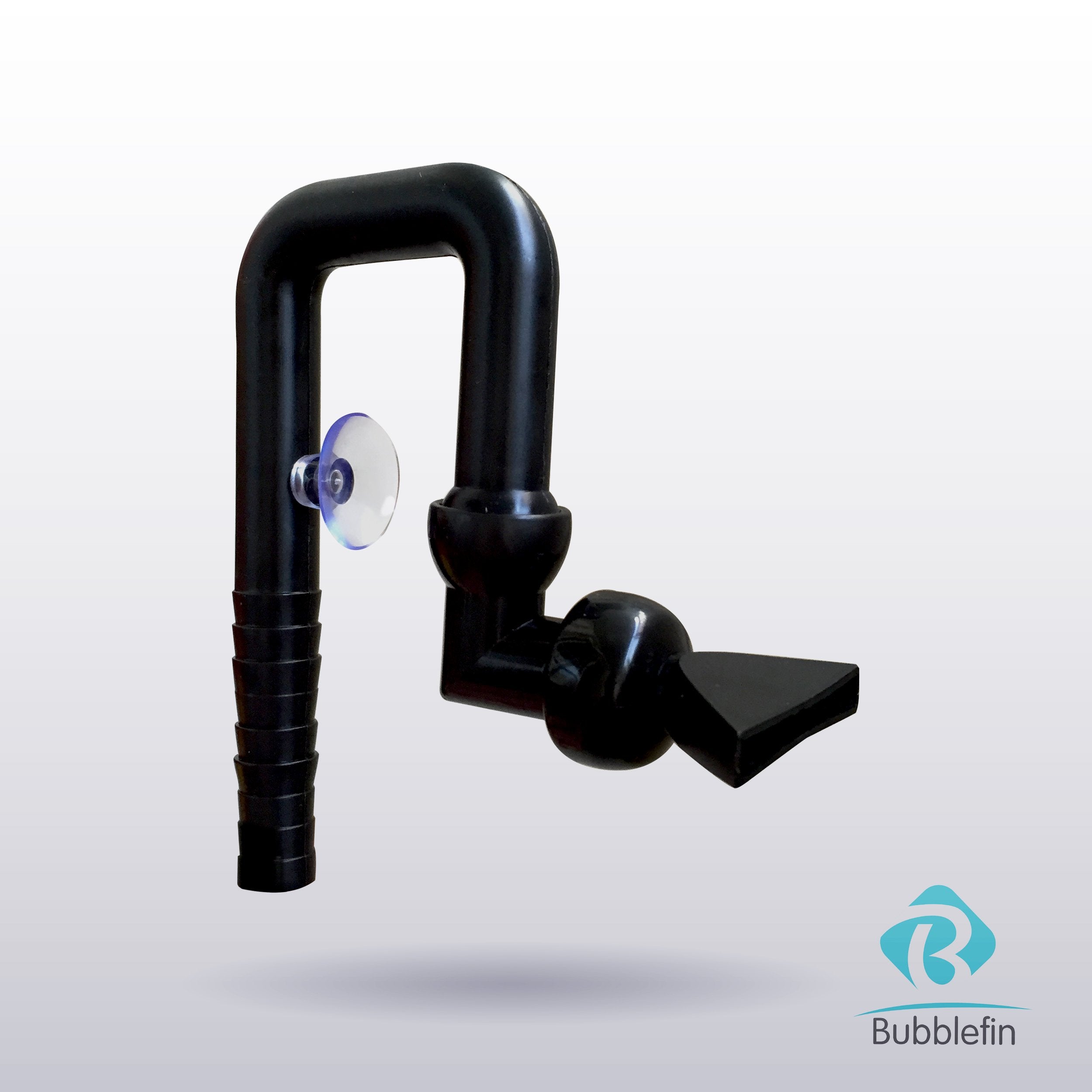 B BUBBLEFIN en usage dans aquarium avec pompe, optimise la circulation d'eau