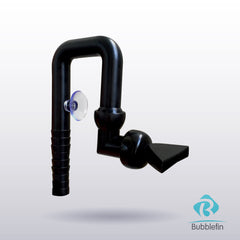 B BUBBLEFIN en usage dans aquarium avec pompe, optimise la circulation d'eau